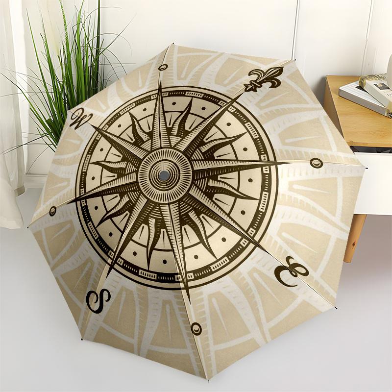 Compass Rose-themed, Eight-ribbed, Self-folding Umbrella Is Suitable for Everyday Outdoor Use and Is An Ideal Gift for Friends and Family, A
Compass Rose-themed, Eight-ribbed, Self-folding Umbrella Is Suitable for Everyday Outdoor Use and Is An Ideal Gift for Friends and Family, A
