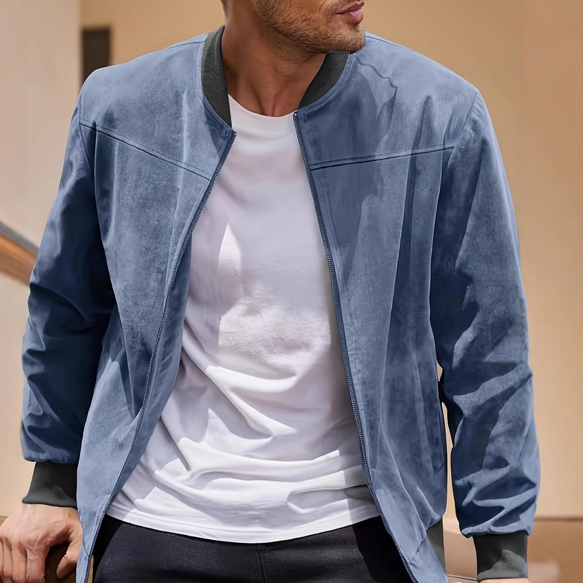 Autumn Pilot Jacket, Men s Casual Suede Fleece Zipper Stand-up Collar Top S світло-синій колір
Autumn Pilot Jacket, Men s Casual Suede Fleece Zipper Stand-up Collar Top S світло-синій колір