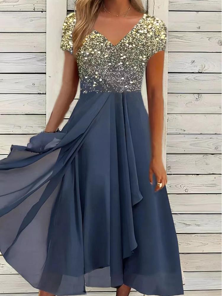 Летнее женское платье, городская повседневная мода, женское платье из шифона в лоскутной технике 5XL синий/жёлтый
Летнее женское платье, городская повседневная мода, женское платье из шифона в лоскутной технике 5XL синий/жёлтый