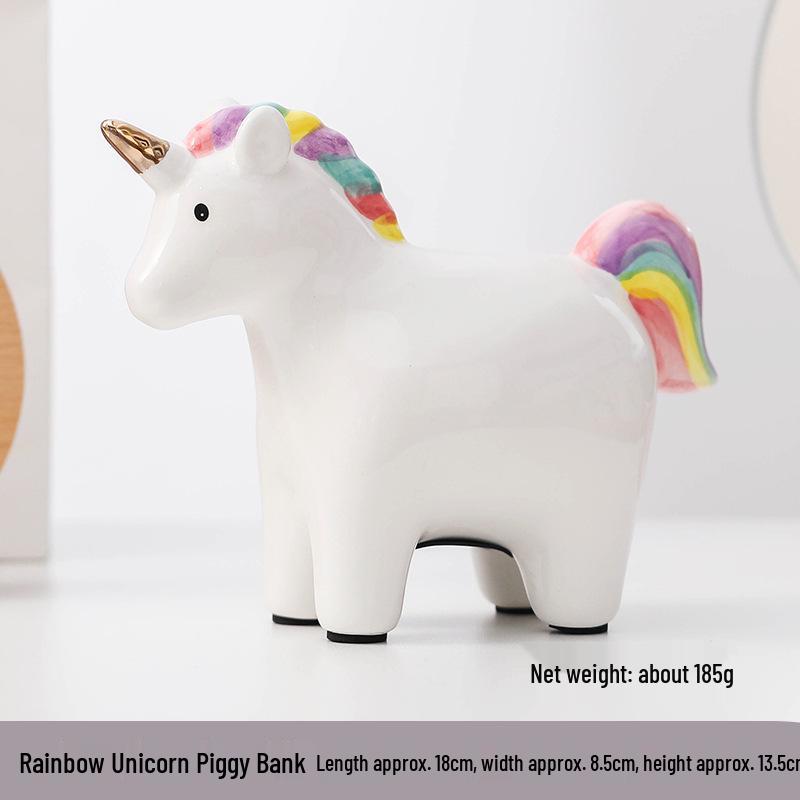 Rainbow Unicorn Ceramic Piggy Bank – Children s Home Decoration Ornament
Rainbow Unicorn Ceramic Piggy Bank – Children s Home Decoration Ornament