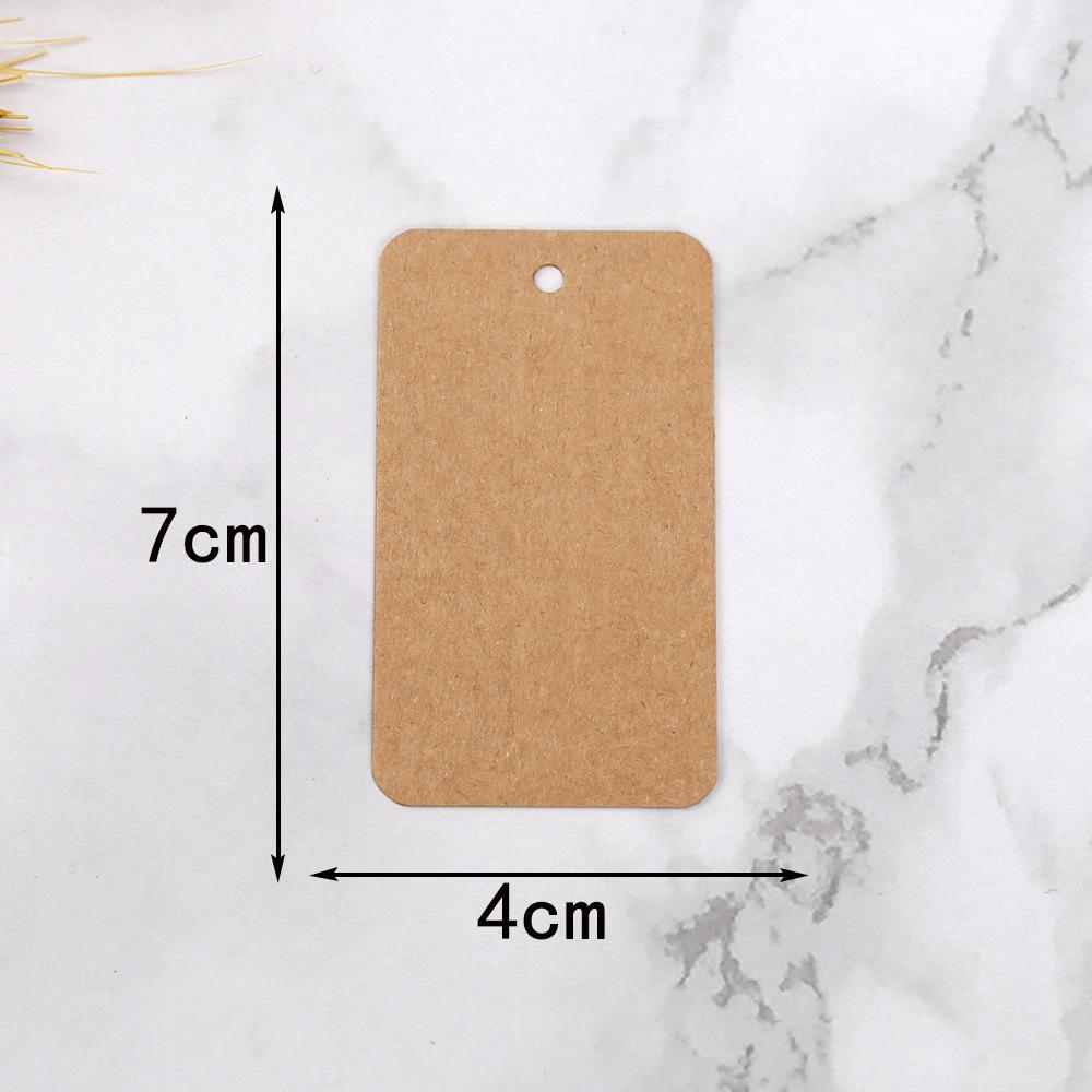 4x7cm Rounded Corner Kraft Paper Hang Tags for Clothing, Baking, or Packaging
4x7cm Rounded Corner Kraft Paper Hang Tags for Clothing, Baking, or Packaging