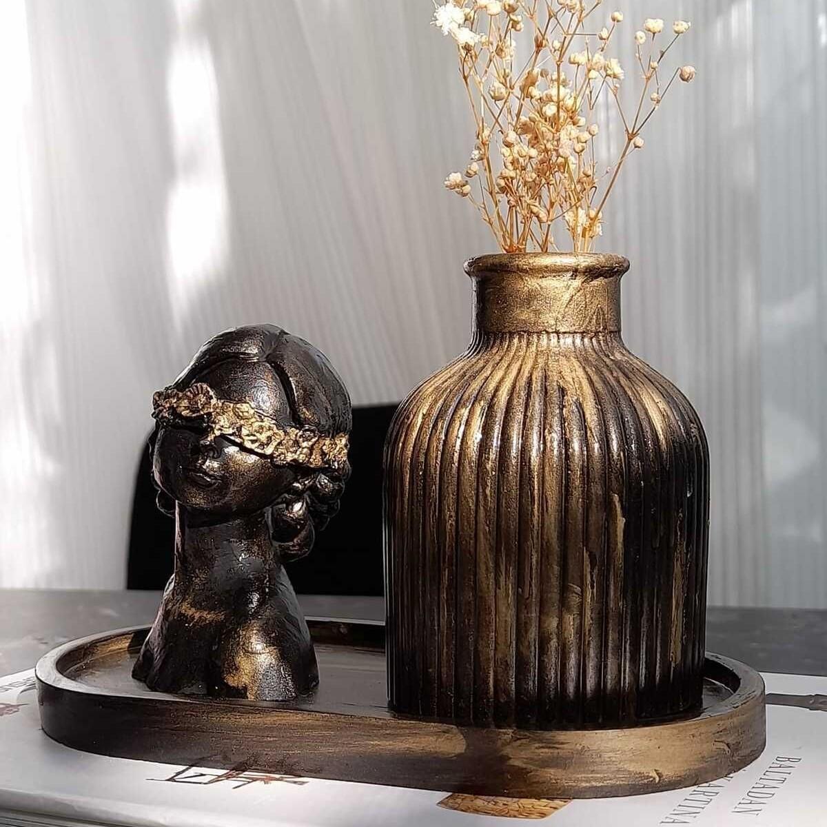 Antique Female Figured 3-Piece Vase Set Decorative Objects Plates Vases Figurines Decorative Items Standart чорний
Antique Female Figured 3-Piece Vase Set Decorative Objects Plates Vases Figurines Decorative Items Standart чорний