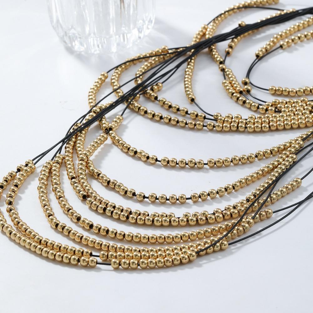Exaggerated Beaded Waterfall Necklace Boho Multilayer Imitation Pearl Necklace Wedding Jewelry золотий
Exaggerated Beaded Waterfall Necklace Boho Multilayer Imitation Pearl Necklace Wedding Jewelry золотий