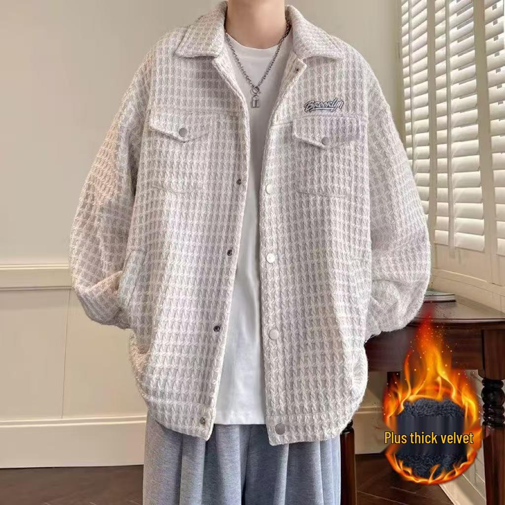 Men s Autumn/Winter Striped Shirt-Style Workwear Jacket with Velvet Lining XL
Men s Autumn/Winter Striped Shirt-Style Workwear Jacket with Velvet Lining XL