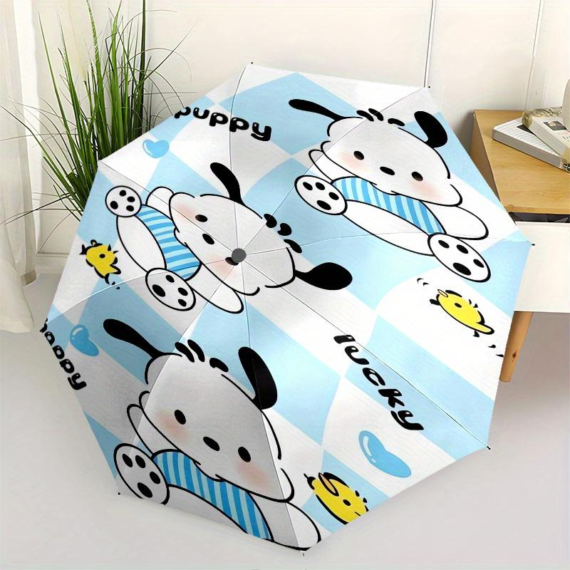 Pochacco,Sanrio Automatic Folding Umbrella Simple 8 Rib Design, Bright Cartoon Pattern, Durable Iron Frame, Suitable For Travel, Outdoor, Be
Pochacco,Sanrio Automatic Folding Umbrella Simple 8 Rib Design, Bright Cartoon Pattern, Durable Iron Frame, Suitable For Travel, Outdoor, Be