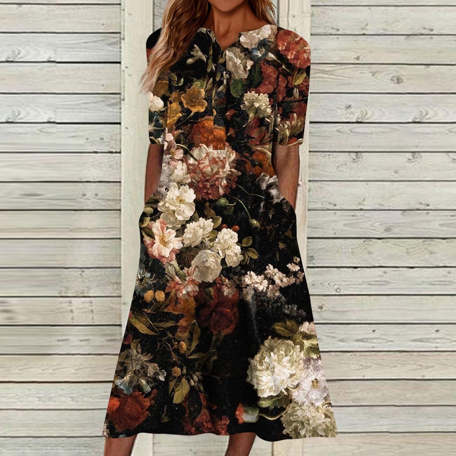 Летнее платье для женщин 2023, повседневное пляжное свободное платье с v-образным вырезом и короткими рукавами с принтом L коричневый
Летнее платье для женщин 2023, повседневное пляжное свободное платье с v-образным вырезом и короткими рукавами с принтом L коричневый