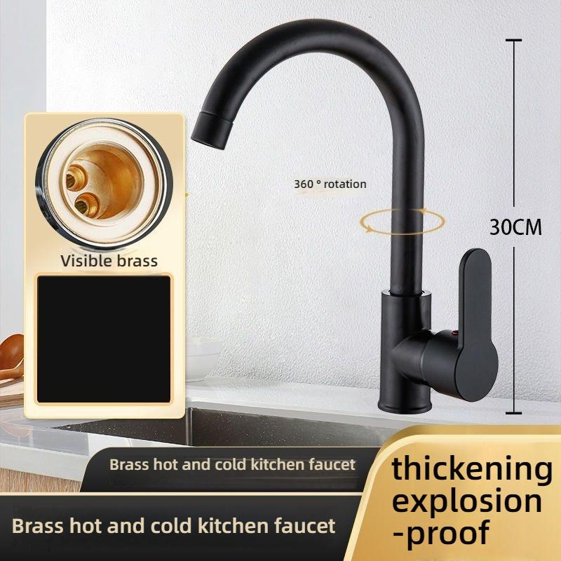 Kitchen Hot and Cold Water Faucets Household Kitchen Sink Splash Proof Sink Tap Deck Mounted Sprayer Taps
Kitchen Hot and Cold Water Faucets Household Kitchen Sink Splash Proof Sink Tap Deck Mounted Sprayer Taps