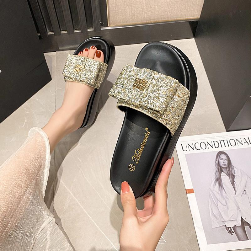 Bow slippers women s outer wear 2025 new summer fashion versatile muffin thick bottom heightening women s sandals 31 золотой
Bow slippers women s outer wear 2025 new summer fashion versatile muffin thick bottom heightening women s sandals 31 золотой