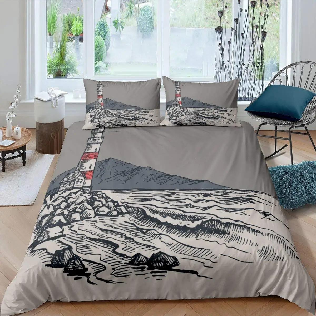 Coastal Lighthouse King Ful Soft Duvet Cover Ocean Nautical Beding Set Observation Tower Comfortable Quilt Cover Soft Polyester Warm Comforter Cover 100*200cm Single
Coastal Lighthouse King Ful Soft Duvet Cover Ocean Nautical Beding Set Observation Tower Comfortable Quilt Cover Soft Polyester Warm Comforter Cover 100*200cm Single
