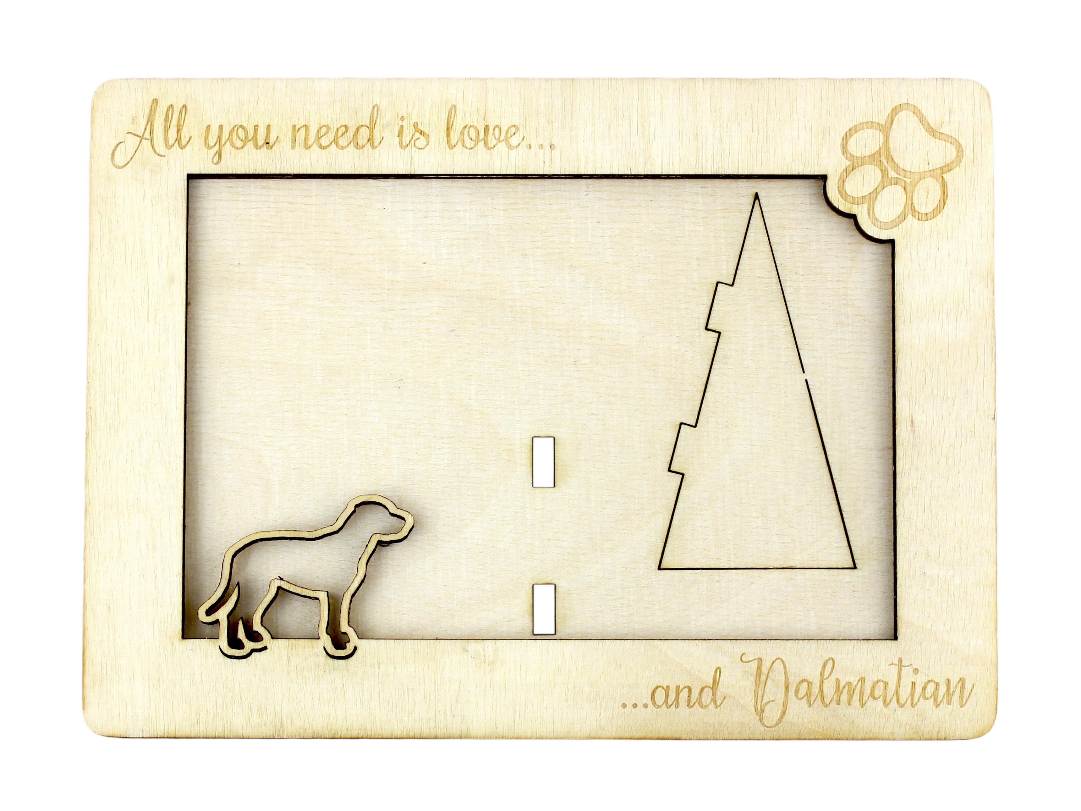 Dalmatian, Carriage Dog, Spotted Coach Dog - Photo frame, engraved wooden frame, a lovely gadget for the dog lover by Art-Dog
Dalmatian, Carriage Dog, Spotted Coach Dog - Photo frame, engraved wooden frame, a lovely gadget for the dog lover by Art-Dog