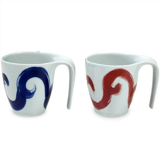 Stylish Arita Ware Wave Arabesque Pair Mug Japanese Pair Mug Mug Porcelain/Size(cm) 11.7x8.3x9/No787679
Stylish Arita Ware Wave Arabesque Pair Mug Japanese Pair Mug Mug Porcelain/Size(cm) 11.7x8.3x9/No787679