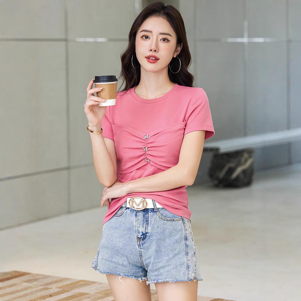 Butterfly Beaded Slim Fit T-shirt: 2025 Spring/Summer Collection - Fashionable, Solid Color, Short Sleeve, Korean Style Top. Extra Extra Large арбуз красный
Butterfly Beaded Slim Fit T-shirt: 2025 Spring/Summer Collection - Fashionable, Solid Color, Short Sleeve, Korean Style Top. Extra Extra Large арбуз красный