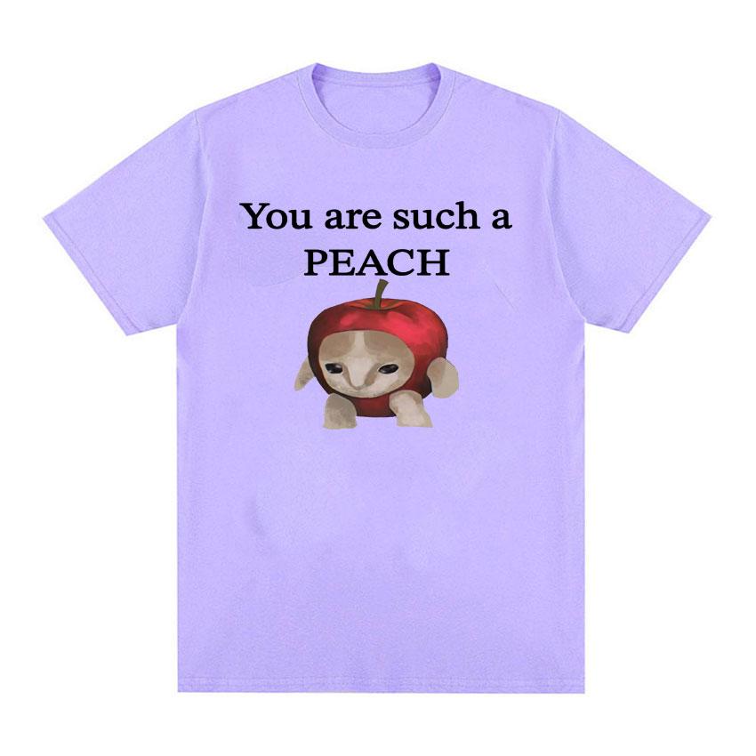 Забавная футболка Apple Cat Meme You Are such персикового принта, мужские и женские повседневные футболки большого размера из 100% хлопка, топы, уличная одежда
Забавная футболка Apple Cat Meme You Are such персикового принта, мужские и женские повседневные футболки большого размера из 100% хлопка, топы, уличная одежда