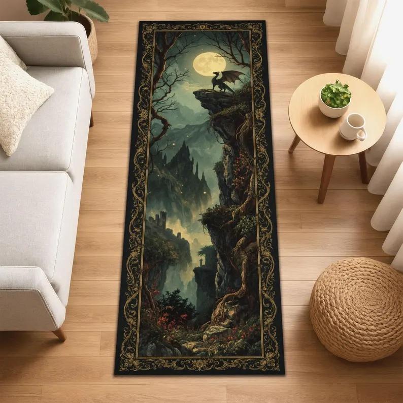 Golden Sword Black Red Oriental Rug Traditional Corridor Carpet with Decorative Borders Non-Slip Carpet for Living Room Bedroom 40cm x 120cm
Golden Sword Black Red Oriental Rug Traditional Corridor Carpet with Decorative Borders Non-Slip Carpet for Living Room Bedroom 40cm x 120cm