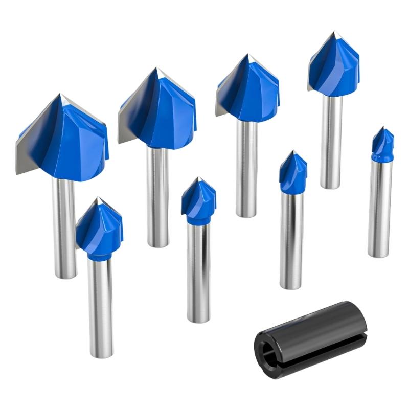 Comprehensive Router Bit Offering Full Size Ranges from 1/4 to 1In for Functional V Grooves Chamfering Applications 1
Comprehensive Router Bit Offering Full Size Ranges from 1/4 to 1In for Functional V Grooves Chamfering Applications 1