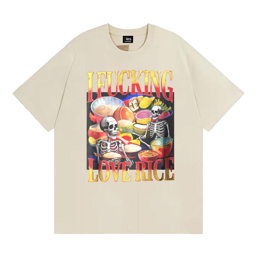 Funny Skeleton Rice Lover Edgy Foodie Meme Graphic Tee Shirt Unisex Women Retro High Quality Summer Tshirts Cotton Classic T Shirt 4XL
Funny Skeleton Rice Lover Edgy Foodie Meme Graphic Tee Shirt Unisex Women Retro High Quality Summer Tshirts Cotton Classic T Shirt 4XL