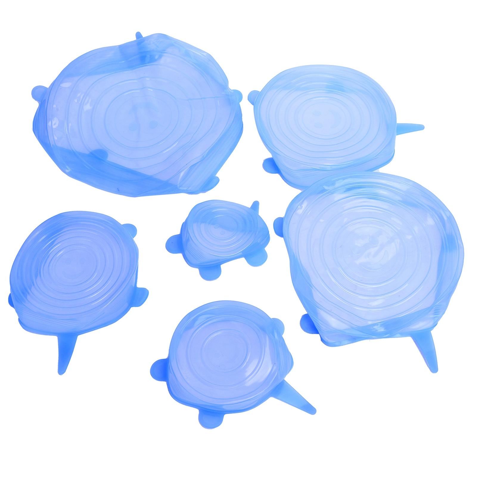 6Pcs Food Sealing Lid Expandable Reusable Vegetable Fruit Sealing Cover for Kitchen UseBlue білий
6Pcs Food Sealing Lid Expandable Reusable Vegetable Fruit Sealing Cover for Kitchen UseBlue білий