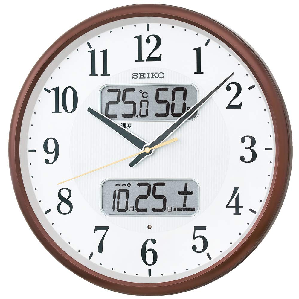 Seiko Clock Wall Clock Radio Analog Calendar Temperature Humidity Display 01: Brown Metallic 01: Diameter 35cm BC405B
Seiko Clock Wall Clock Radio Analog Calendar Temperature Humidity Display 01: Brown Metallic 01: Diameter 35cm BC405B