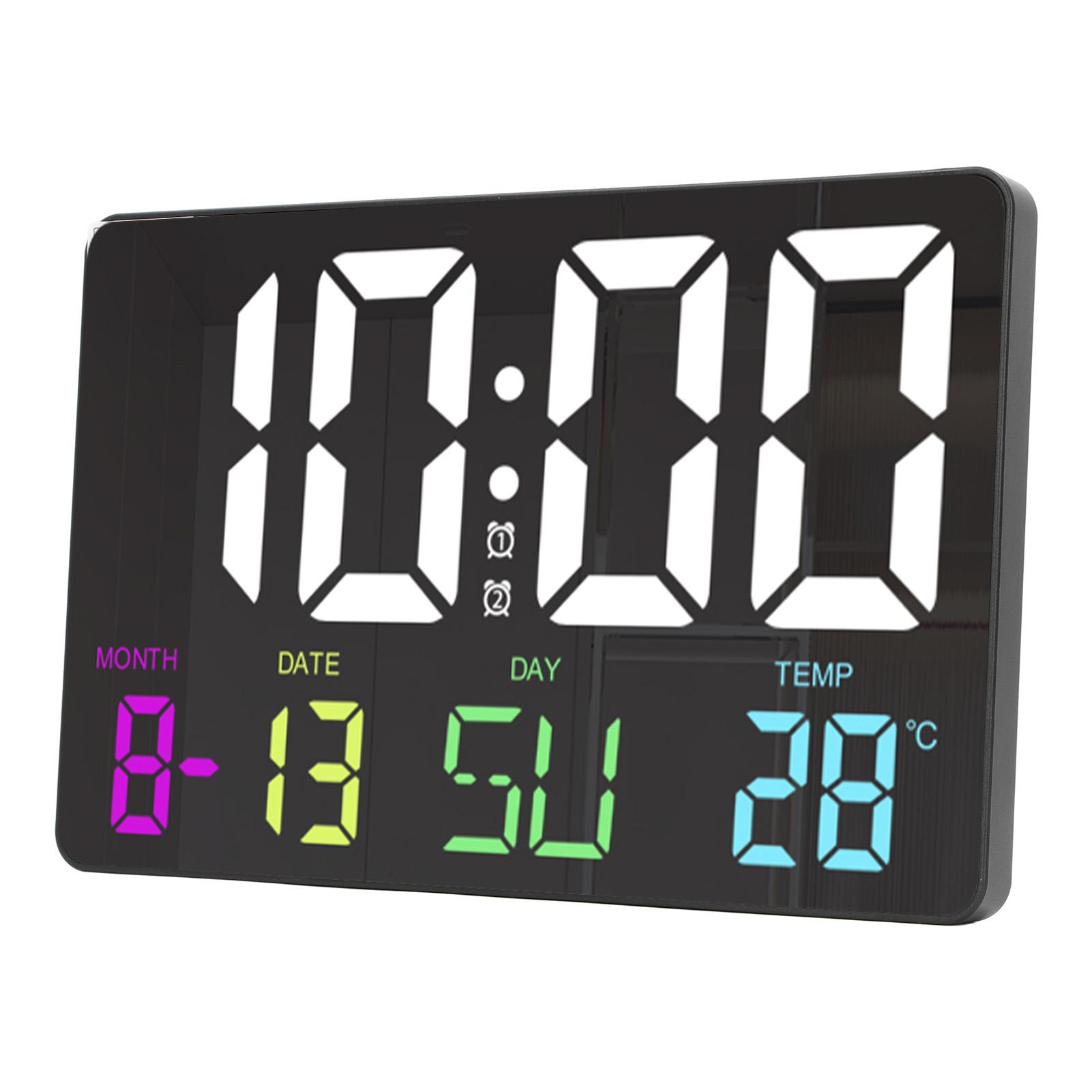 Digital Wall Clock Remote Control RGB Colorful Five Speed Brightness LED Calendar Temperature Large Digital Alarm Clock for Bedroom 5V
Digital Wall Clock Remote Control RGB Colorful Five Speed Brightness LED Calendar Temperature Large Digital Alarm Clock for Bedroom 5V