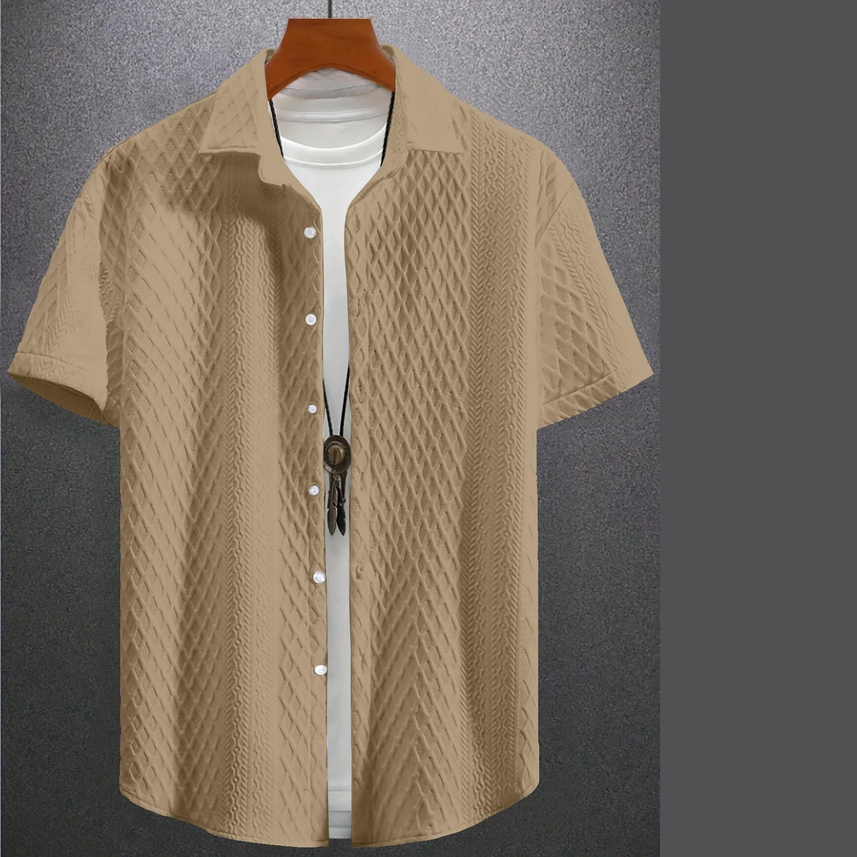 Summer Casual Short-sleeved Men s Shirt Casual Street Wear Jacquard Lapel Button Down Solid Color Men s Vintage Shirt XXL
Summer Casual Short-sleeved Men s Shirt Casual Street Wear Jacquard Lapel Button Down Solid Color Men s Vintage Shirt XXL