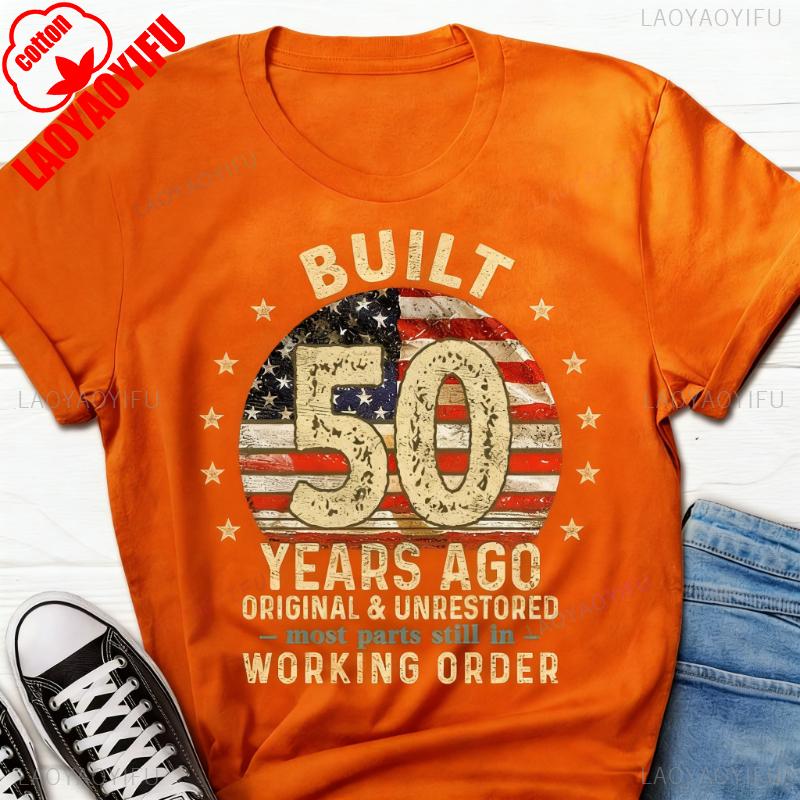 Built 50 Years Ago Vintage 1976 Shirt 50th Birthday Turning Gift Retro Classic Casual Style TShirt for Him Men Shortsleev S
Built 50 Years Ago Vintage 1976 Shirt 50th Birthday Turning Gift Retro Classic Casual Style TShirt for Him Men Shortsleev S