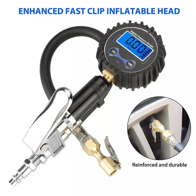 LCD Tire Pressure Gauge 200PSI Digital Tire Inflator Meter For Motorcycle Car Truck Bicycle Bike
LCD Tire Pressure Gauge 200PSI Digital Tire Inflator Meter For Motorcycle Car Truck Bicycle Bike