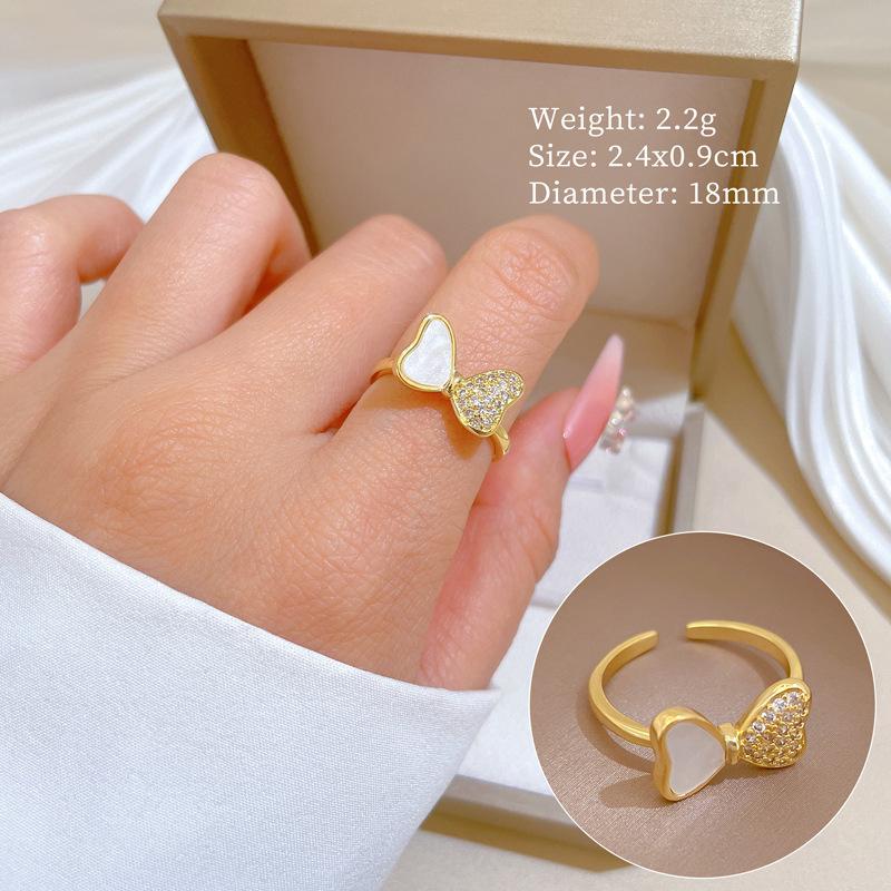 Real Gold Shell Butterfly Full Diamond Ring Opening Adjustable Simple Jewelry Japanese Ring Couple Ring adjustable opening
Real Gold Shell Butterfly Full Diamond Ring Opening Adjustable Simple Jewelry Japanese Ring Couple Ring adjustable opening
