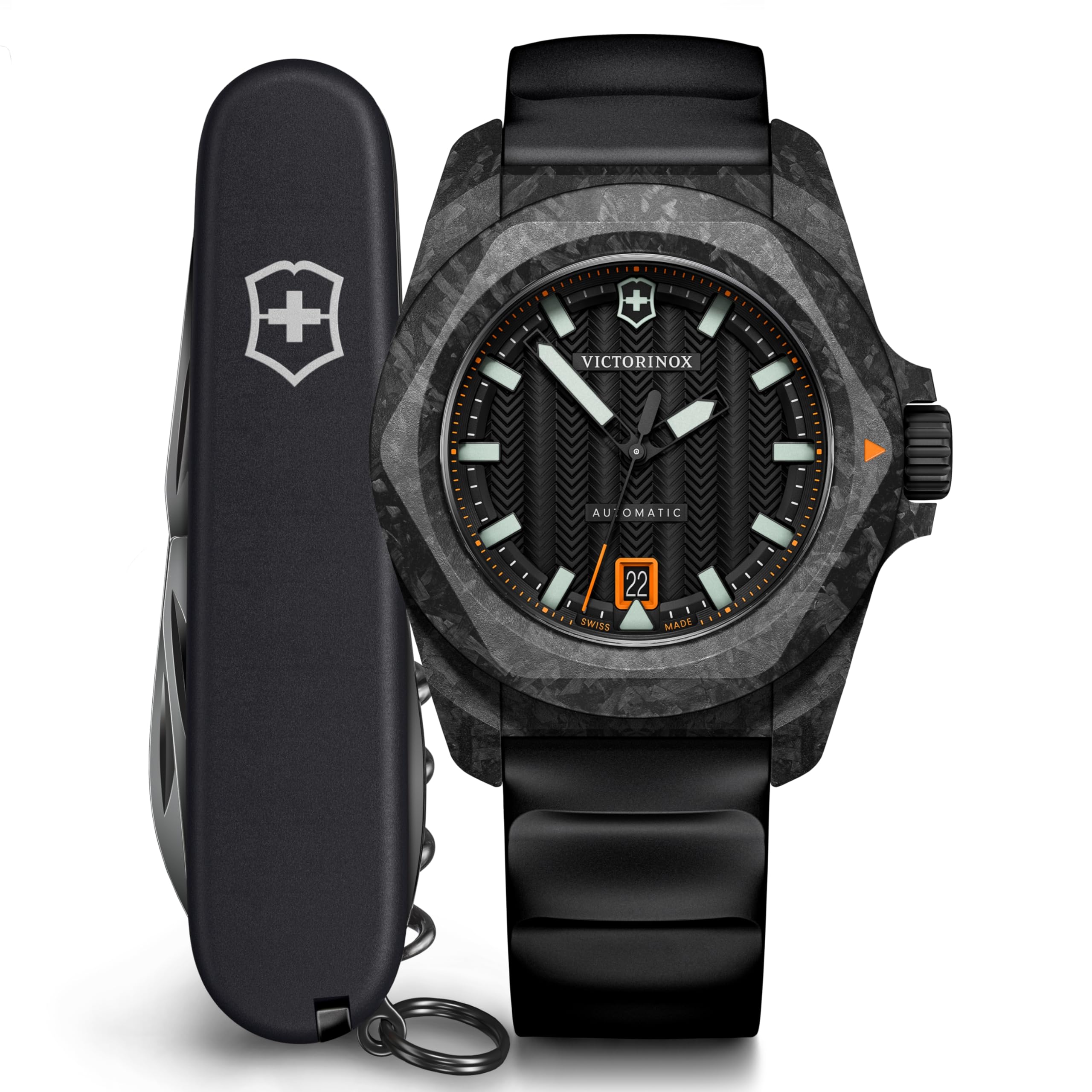 VICTORINOX Автоматичний годинник Аналоговий водонепроникний автоматичний завод Чорний циферблат Чорний гумовий ремінь Корпус із вуглецевого композиту Набір інструментів Заміна ремінця 5 чорний
VICTORINOX Автоматичний годинник Аналоговий водонепроникний автоматичний завод Чорний циферблат Чорний гумовий ремінь Корпус із вуглецевого композиту Набір інструментів Заміна ремінця 5 чорний