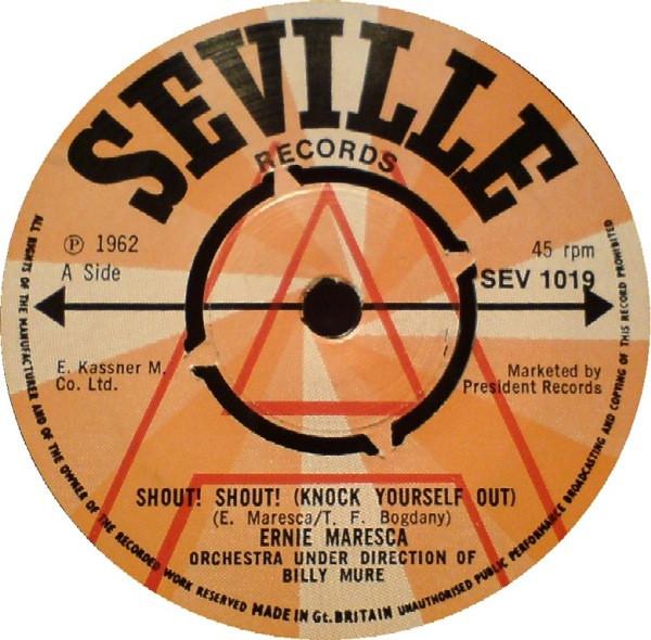 7inch Record ERNIE MARESCA - Shout! Кричать! (Knock Yourself Out) SEV1019PROMO Seville Records 1976 UK Rock Used
7inch Record ERNIE MARESCA - Shout! Кричать! (Knock Yourself Out) SEV1019PROMO Seville Records 1976 UK Rock Used