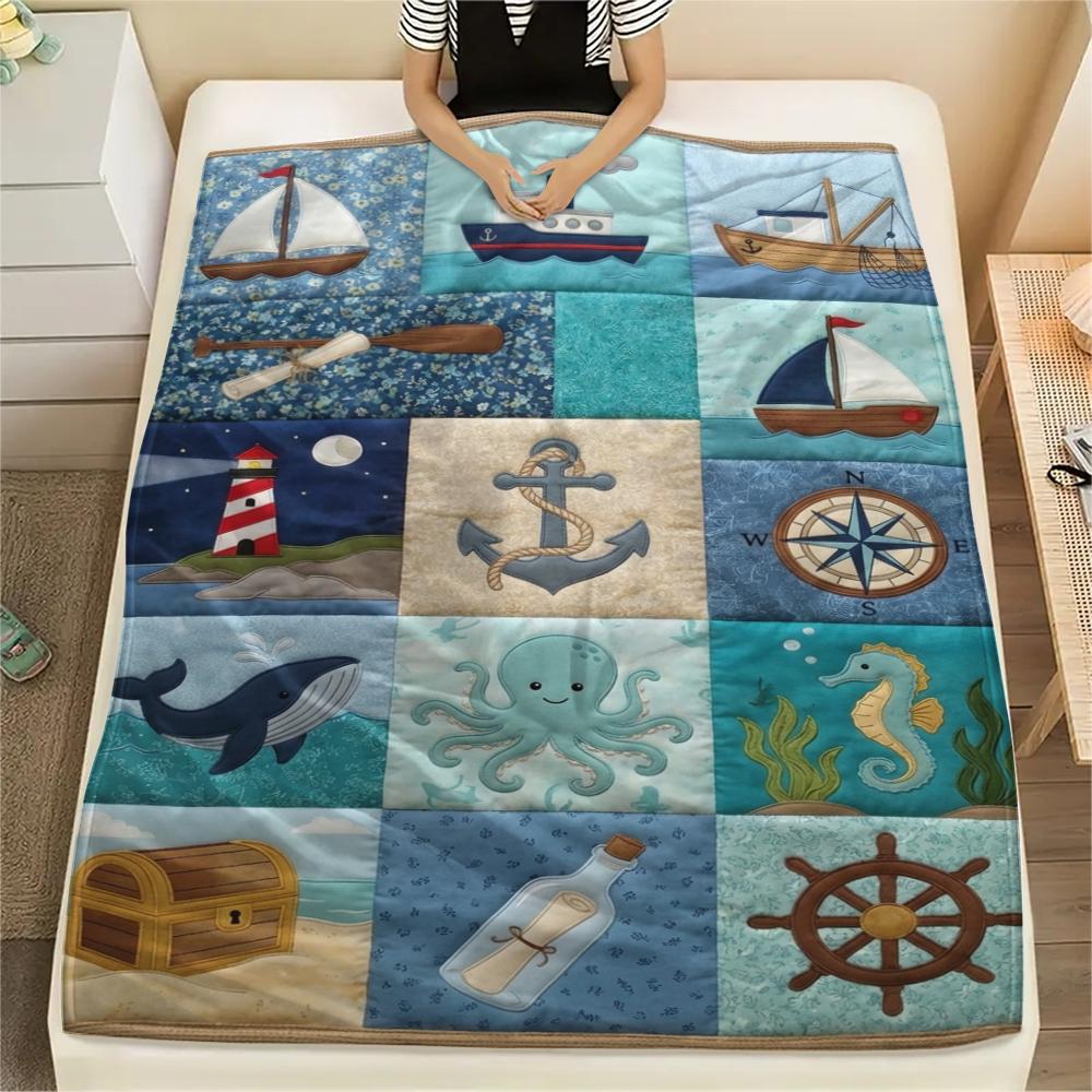 1Pc Ocean Print Flannel Blanket, High quality Comfortable for All Seasons, Home Decor, Warmth and Comfort, Perfect for Christmas Gifts W102 80cm x 120cm
1Pc Ocean Print Flannel Blanket, High quality Comfortable for All Seasons, Home Decor, Warmth and Comfort, Perfect for Christmas Gifts W102 80cm x 120cm