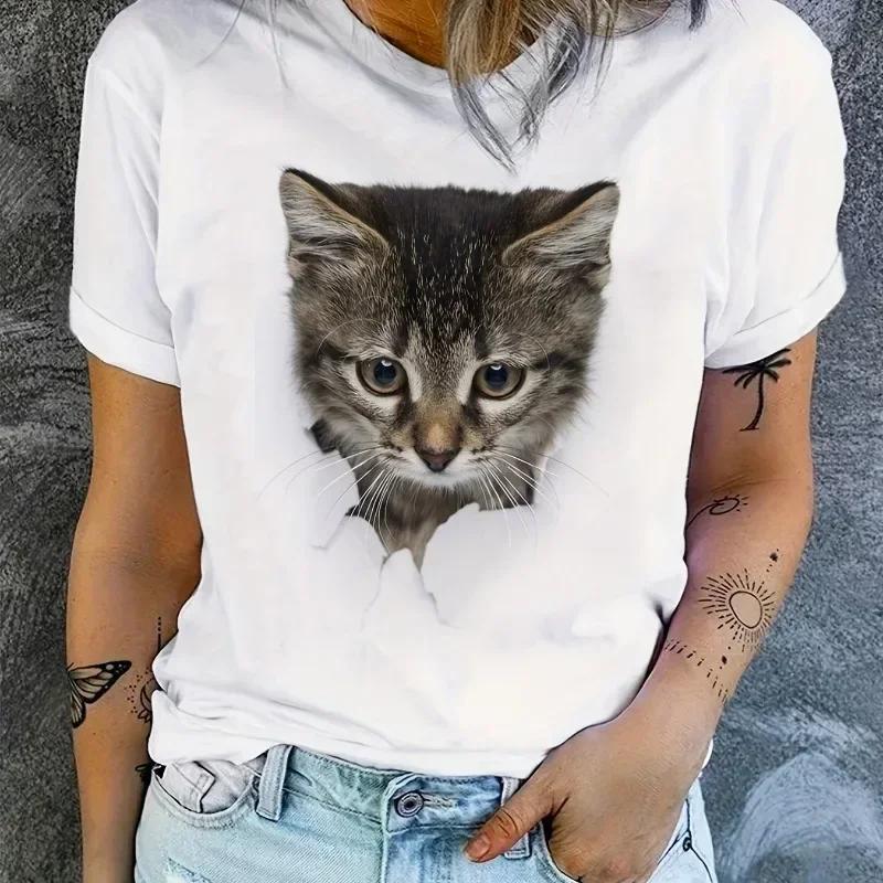 Women s Clothing Pattern Cartoon Cat Women s Harajuku Short Sleeve Casual Women s Clothing Street Tops Tees Aesthetic Clothes S
Women s Clothing Pattern Cartoon Cat Women s Harajuku Short Sleeve Casual Women s Clothing Street Tops Tees Aesthetic Clothes S