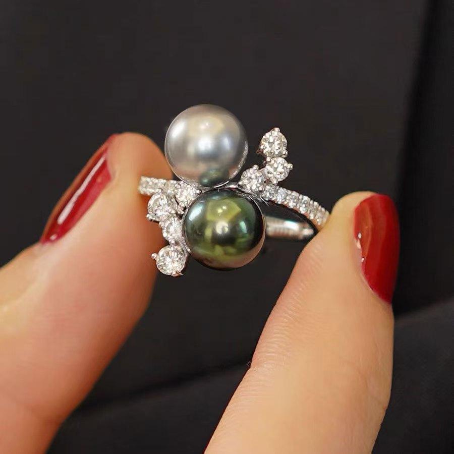 Французская мода изысканное открывающееся регулируемое двойное жемчужное кольцо женское пригородное кольцо на указательный палец с высоким чувством темперамента adjustable opening белого золота
Французская мода изысканное открывающееся регулируемое двойное жемчужное кольцо женское пригородное кольцо на указательный палец с высоким чувством темперамента adjustable opening белого золота