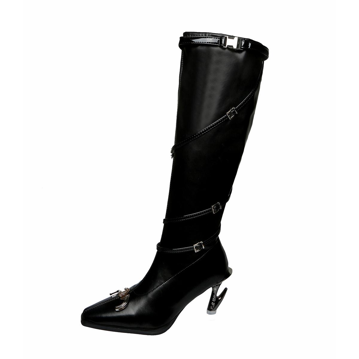 Special Heel High Boots Women s Fashion Pointed Toe Belt Buckle Side Zipper Anti-Slip Wear-Resistant High Heels 35 чёрный
Special Heel High Boots Women s Fashion Pointed Toe Belt Buckle Side Zipper Anti-Slip Wear-Resistant High Heels 35 чёрный