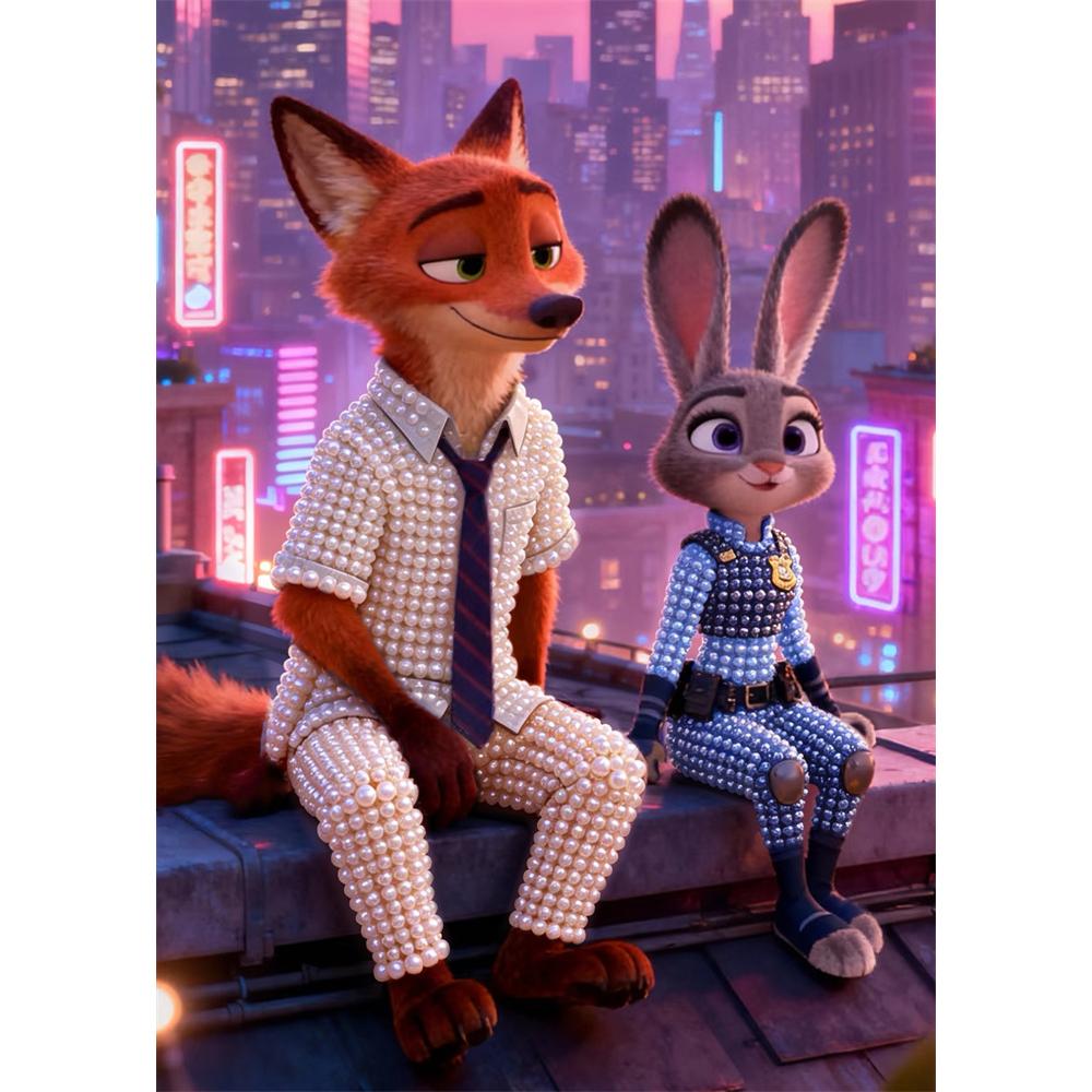 Disney DIY Pearl Painting Nick and Judy Illustrations Decorative Paintings Creative Ornaments Friends Gifts Desktop Ornaments Home Decoration 30x40
Disney DIY Pearl Painting Nick and Judy Illustrations Decorative Paintings Creative Ornaments Friends Gifts Desktop Ornaments Home Decoration 30x40