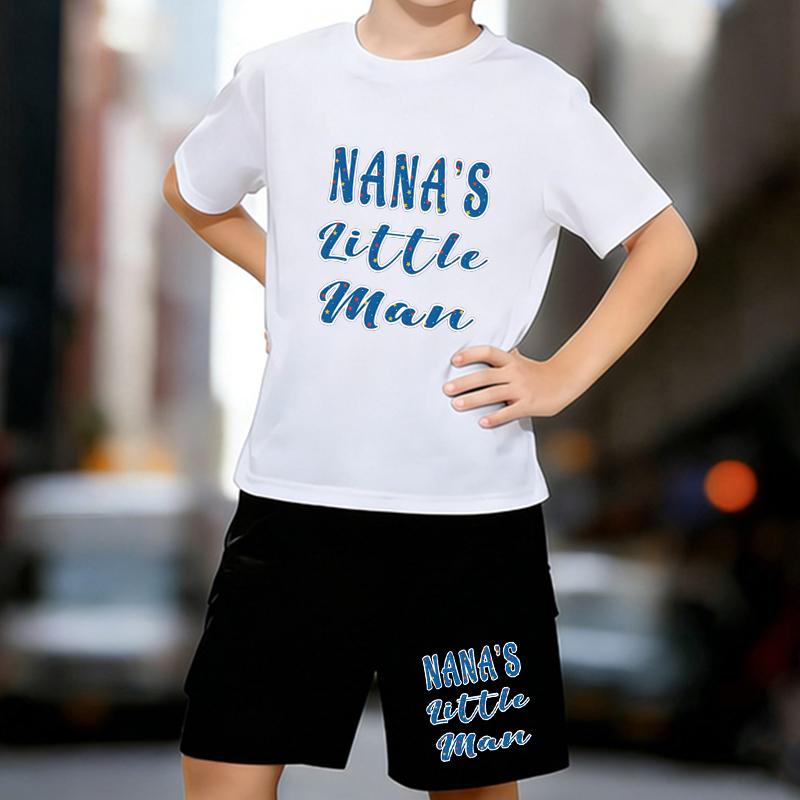 Boys 2 Piece NANA S Little Man Printed outfit, Short Sleeve T-Shirt and Shorts Set for Kids Age 5-14,White,Black Sporty Casual Summer Clothes 13-14 Years
Boys 2 Piece NANA S Little Man Printed outfit, Short Sleeve T-Shirt and Shorts Set for Kids Age 5-14,White,Black Sporty Casual Summer Clothes 13-14 Years