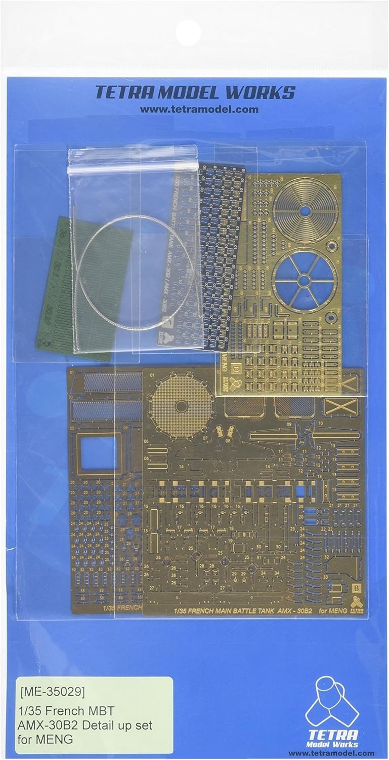 Tetra Model Серия ME Французский танк Пластиковые детали для модели ME3529 1/35 AMX-30B2 (МУЖЧИНЫ)
Tetra Model Серия ME Французский танк Пластиковые детали для модели ME3529 1/35 AMX-30B2 (МУЖЧИНЫ)