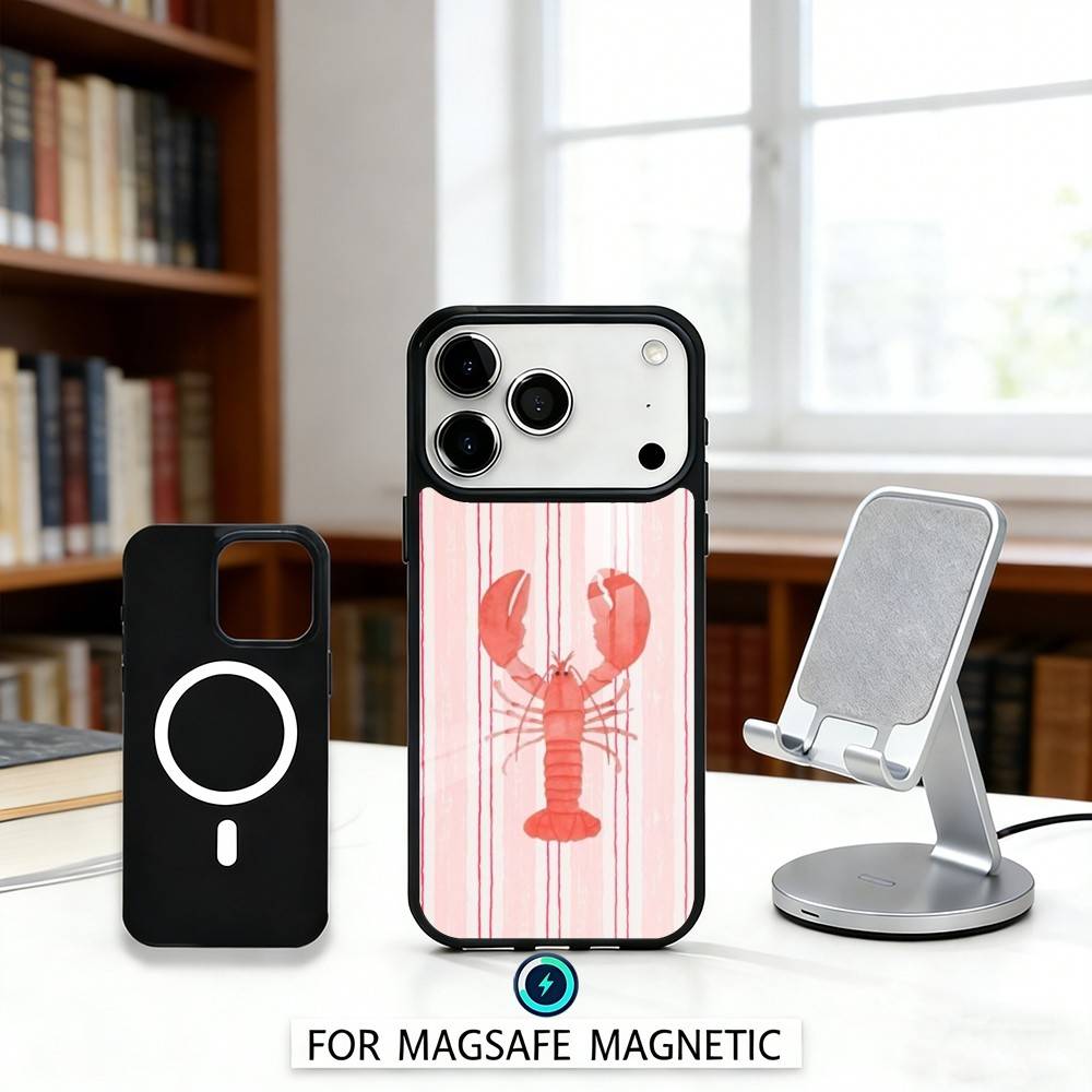 1PC Illustration of a Lobster Phone Case For iPhone 17,16,15,14,13,12,Pro,Max For Magsafe Magnetic Wireless Charging iPhone17Pro
1PC Illustration of a Lobster Phone Case For iPhone 17,16,15,14,13,12,Pro,Max For Magsafe Magnetic Wireless Charging iPhone17Pro