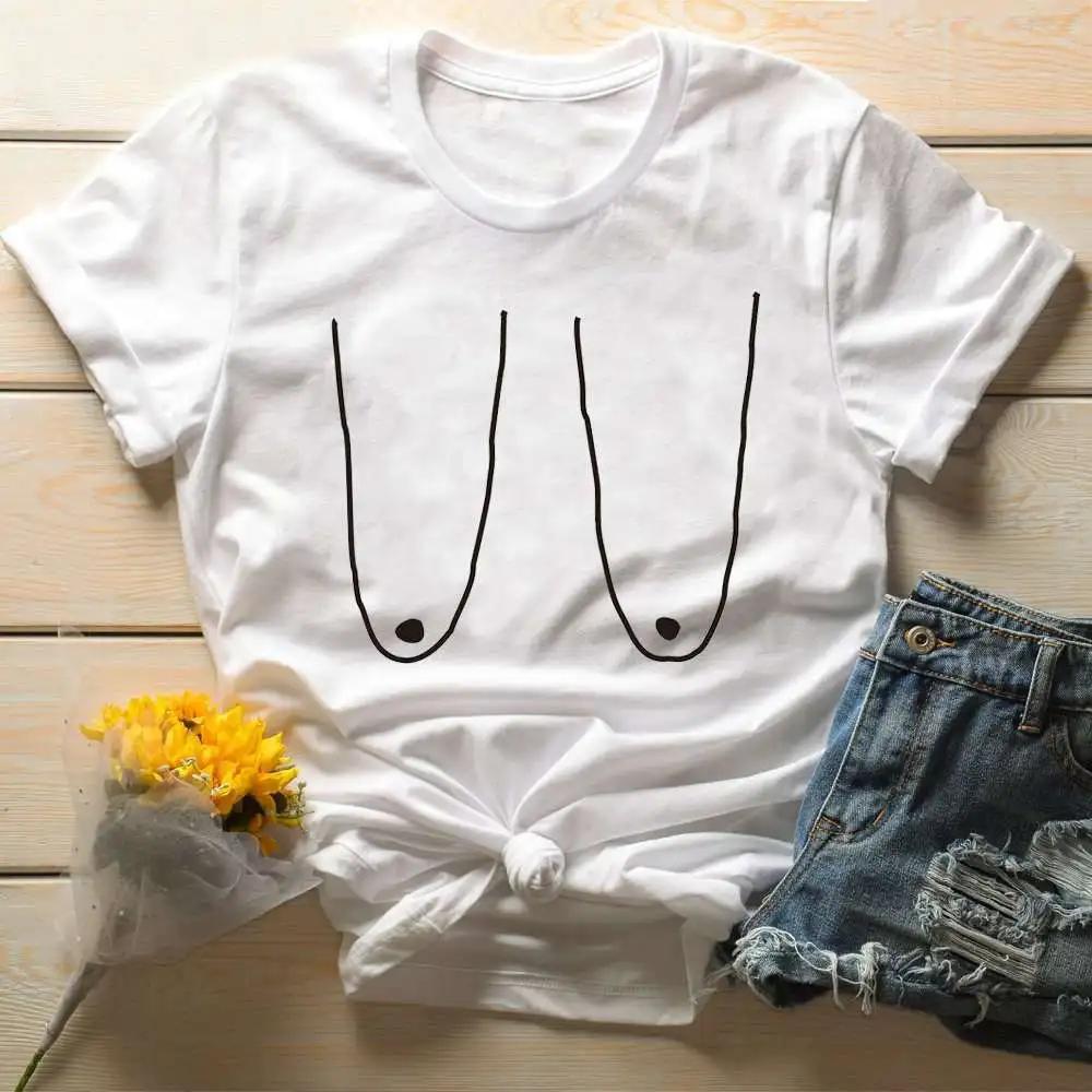 Забавный принт с отвисшей грудью Женская футболка с коротким рукавом и круглым вырезом Свободная женская футболка Женская футболка Топы Одежда Camisetas Mujer XL белый
Забавный принт с отвисшей грудью Женская футболка с коротким рукавом и круглым вырезом Свободная женская футболка Женская футболка Топы Одежда Camisetas Mujer XL белый