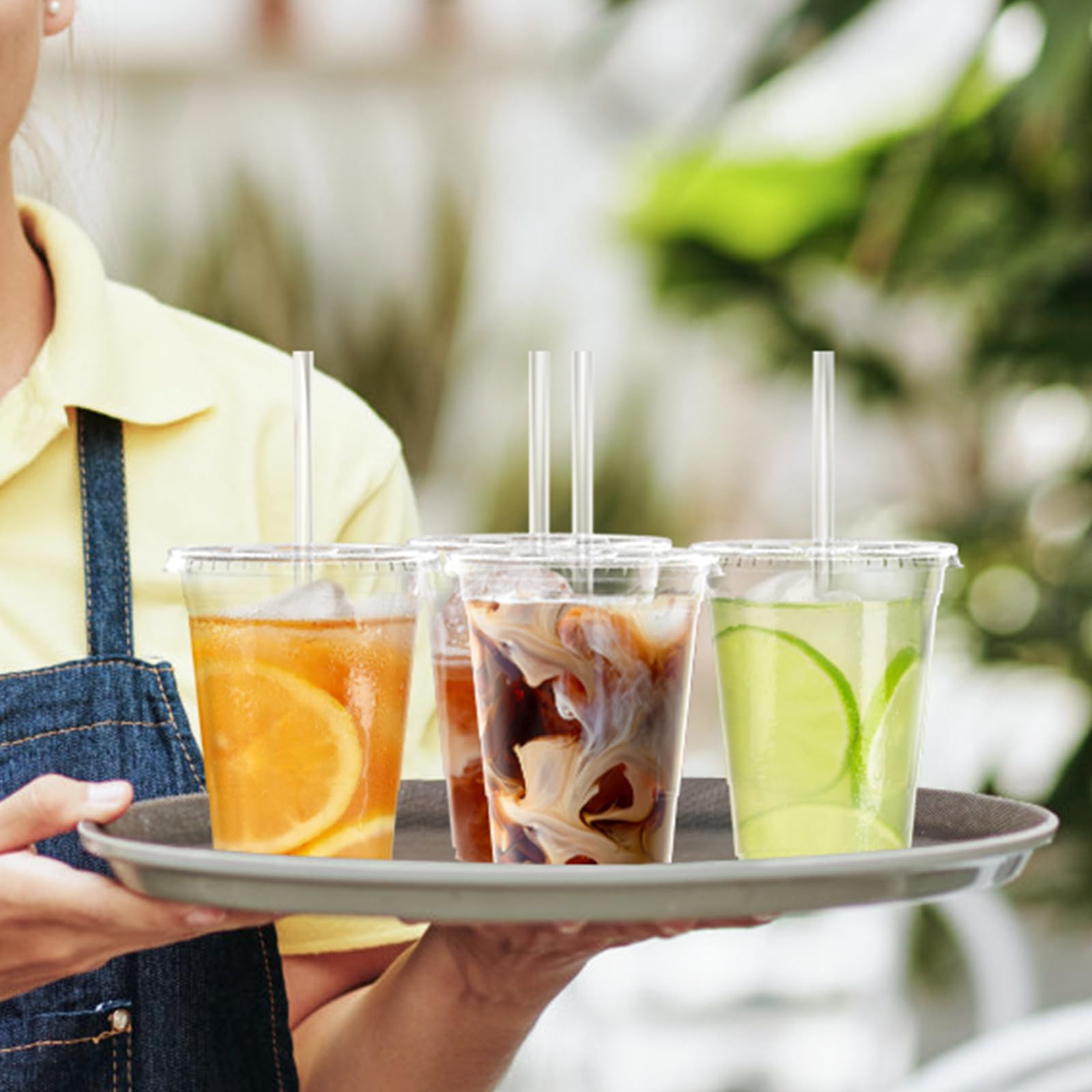 50pcs Clear Plastic Cups with Lids Sturdy Food Safe Iced Coffee Cups with lids Disposable Plastic Smoothie Cups for Cold Drinks
50pcs Clear Plastic Cups with Lids Sturdy Food Safe Iced Coffee Cups with lids Disposable Plastic Smoothie Cups for Cold Drinks