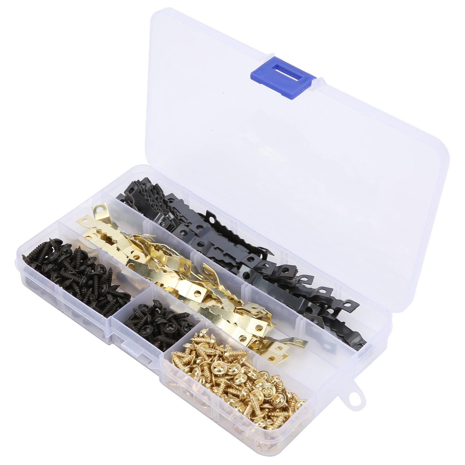 120Pcs Picture Hanger Set Metal Double Hole Frame Hanging Tool Kit with 240Pcs Screws
120Pcs Picture Hanger Set Metal Double Hole Frame Hanging Tool Kit with 240Pcs Screws