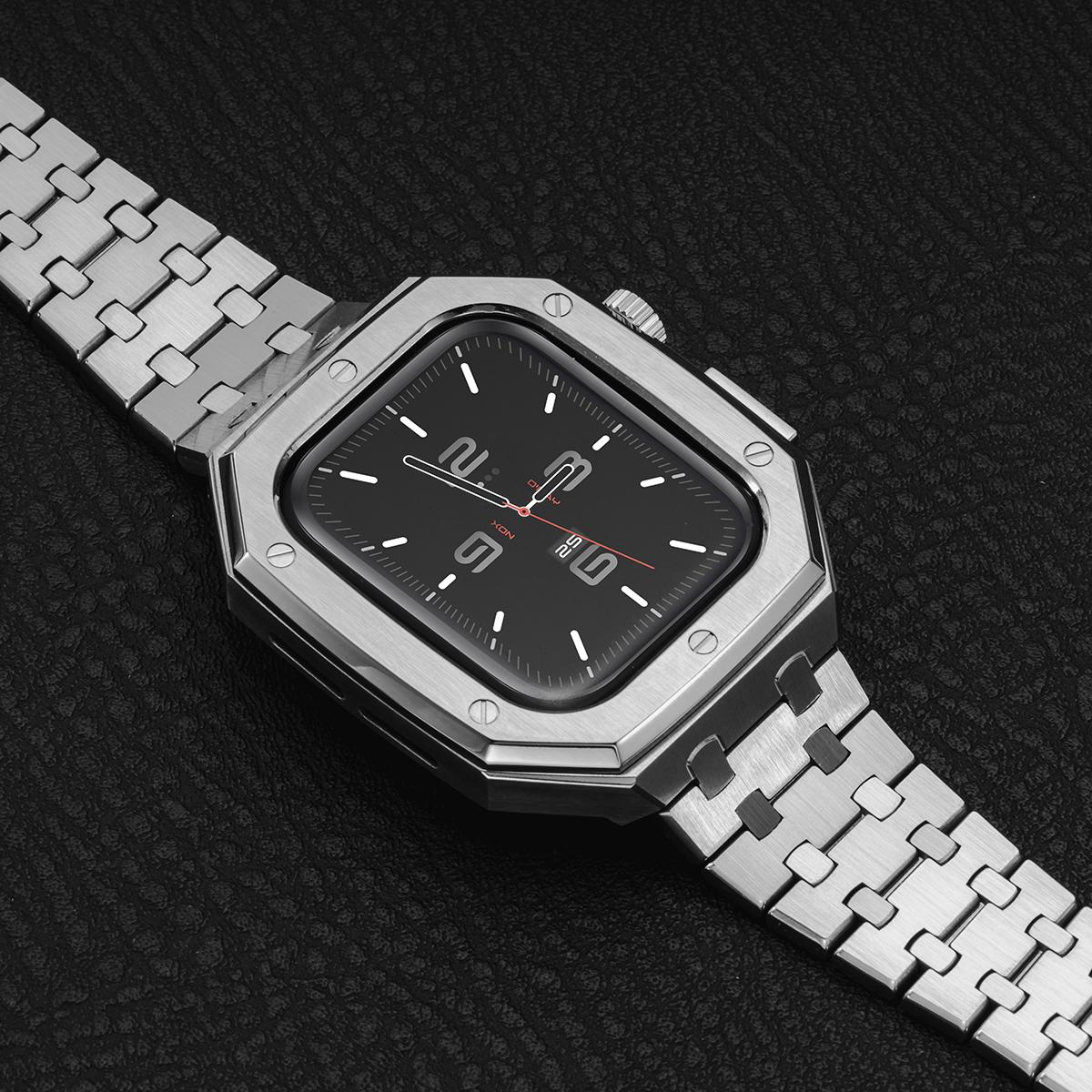 Роскошный набор для модернизации из нержавеющей стали для Apple Watch 11 46 мм металлический корпус и браслет Модификация Мод Комплект для iWatch Series 10 46 мм 46mm-Series 10 серебряный
Роскошный набор для модернизации из нержавеющей стали для Apple Watch 11 46 мм металлический корпус и браслет Модификация Мод Комплект для iWatch Series 10 46 мм 46mm-Series 10 серебряный