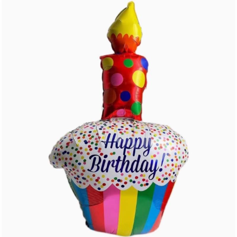 Colorful candle striped cake balloon, a beautiful large-sized cake aluminum film balloon, suitable for birthday parties
Colorful candle striped cake balloon, a beautiful large-sized cake aluminum film balloon, suitable for birthday parties