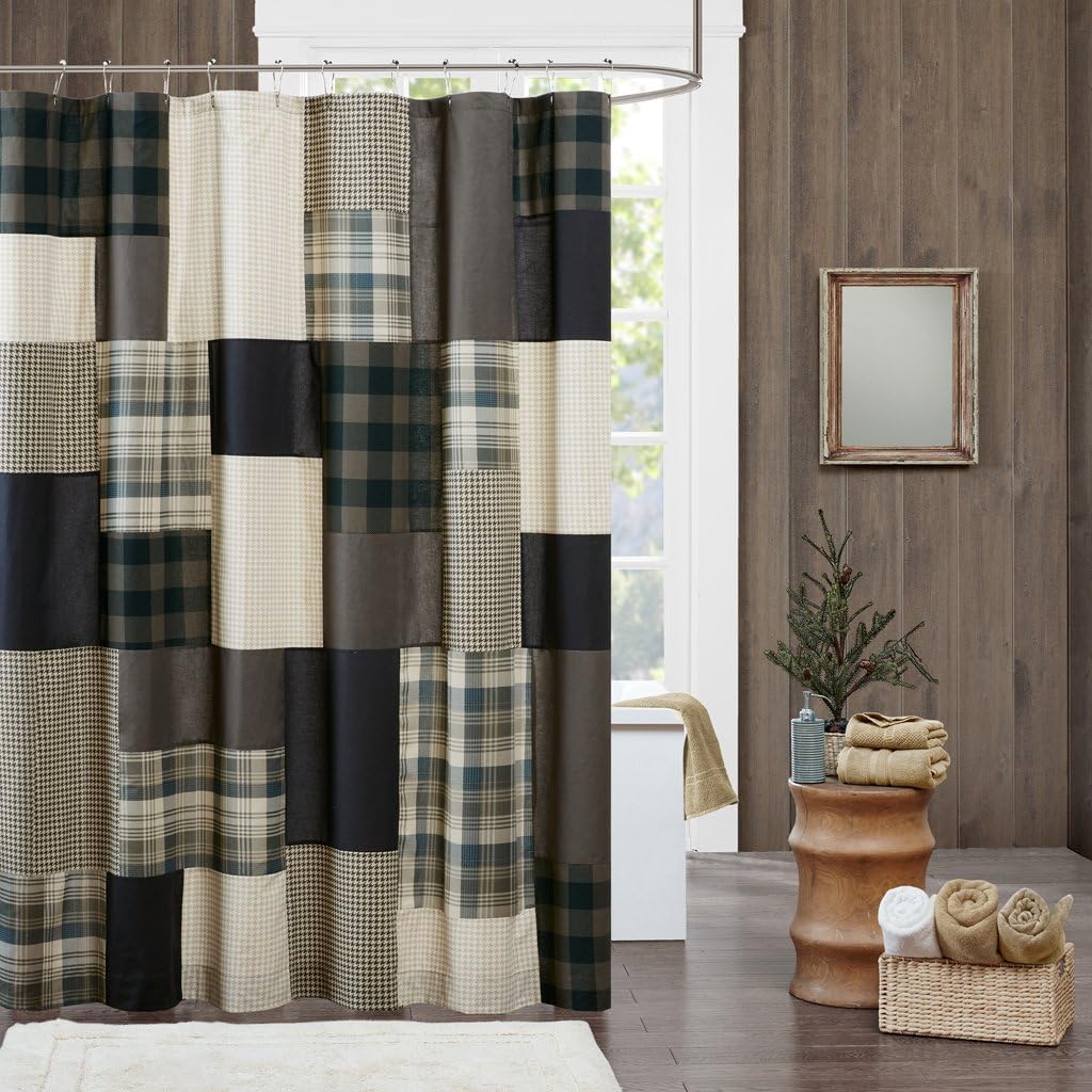 Woolrich Winter Hills Cotton Shower Curtain, Plaid Lodge/Cabin Shower Curtains For Bathroom, 72 X 72, Tan W60H190(CM)-1 Pcs
Woolrich Winter Hills Cotton Shower Curtain, Plaid Lodge/Cabin Shower Curtains For Bathroom, 72 X 72, Tan W60H190(CM)-1 Pcs