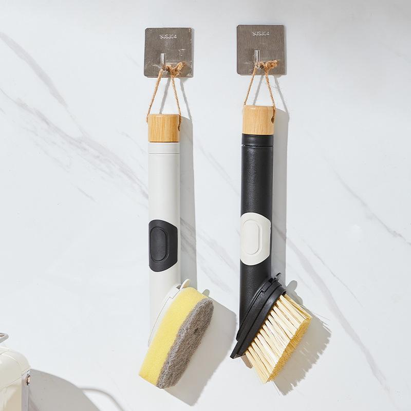 Pot Washing Brush Kitchen Dish Washing Brush Long Handle Liquid-added Press Cleaning Brush Bristle Brush Cleaning Tool 9913 чорний
Pot Washing Brush Kitchen Dish Washing Brush Long Handle Liquid-added Press Cleaning Brush Bristle Brush Cleaning Tool 9913 чорний