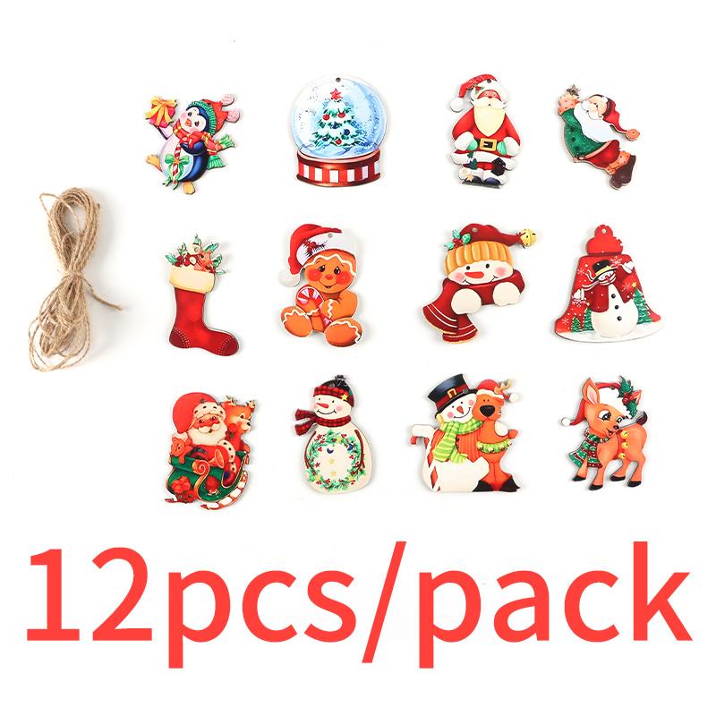 (12 pcs/pack) 4.9-8.5cm Christmas Pendant Wooden Pendants Colorful Woodblock Children s Cartoon Snowman Festival Decoration DIY 4.9-8.5cm
(12 pcs/pack) 4.9-8.5cm Christmas Pendant Wooden Pendants Colorful Woodblock Children s Cartoon Snowman Festival Decoration DIY 4.9-8.5cm