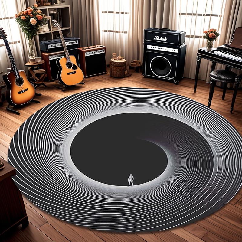 2D Optical Illusion Vortex Round Rug Modern Abstract Spiral Print Non-Slip Circle Rug Trippy Psychedelic Home Decor Floor Mat 80cm x 80cm
2D Optical Illusion Vortex Round Rug Modern Abstract Spiral Print Non-Slip Circle Rug Trippy Psychedelic Home Decor Floor Mat 80cm x 80cm