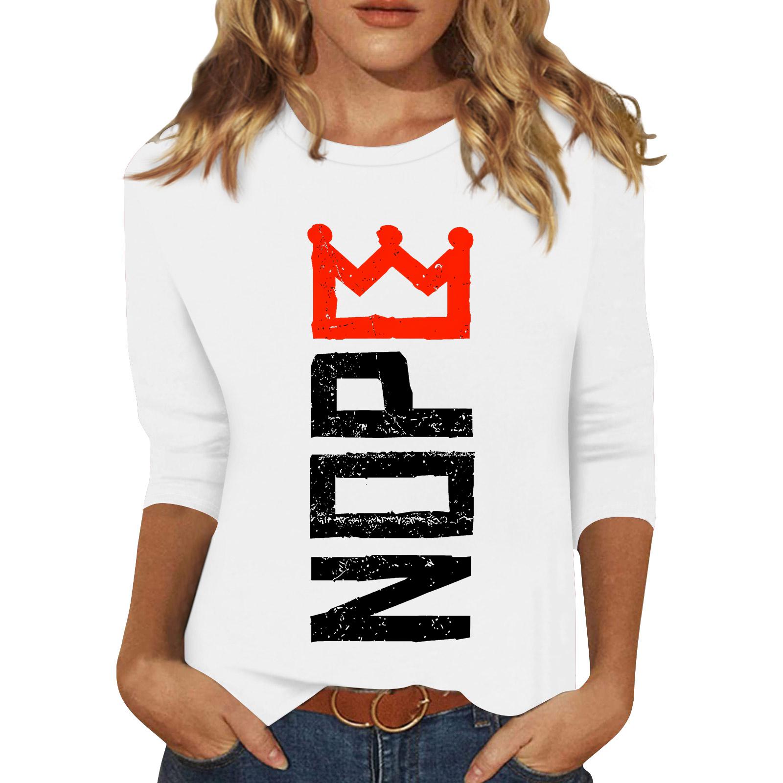 Women s Casual Three Quarter Sleeve Pullover Sweatshirt Crew Neck Graphic Print Lightweight Top for Everyday Wear L білий
Women s Casual Three Quarter Sleeve Pullover Sweatshirt Crew Neck Graphic Print Lightweight Top for Everyday Wear L білий