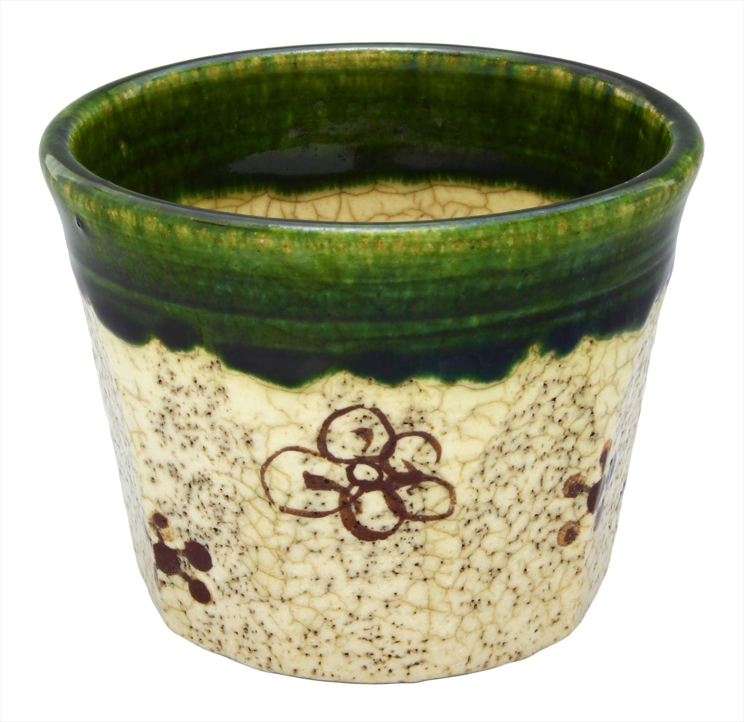 Utsuwa Roan Soba Choko (Soba Cup) with Oribe Ironwork, 8.5cm, Seto Ware, by Tomohiro Umemura
Utsuwa Roan Soba Choko (Soba Cup) with Oribe Ironwork, 8.5cm, Seto Ware, by Tomohiro Umemura