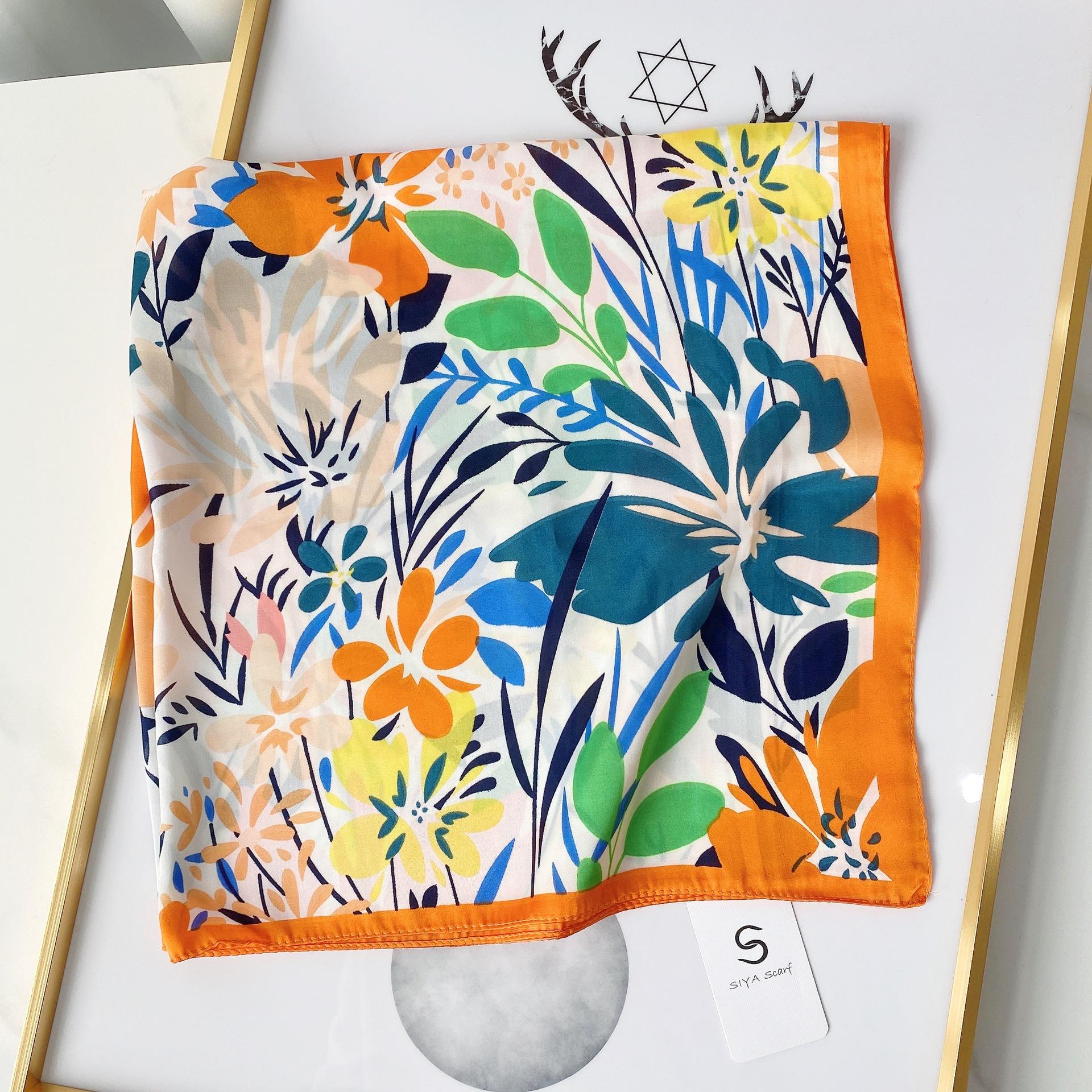 2024 Новый 70 см шелковый шарф для украшения рубашки, небольшой квадратный шарф, модный и универсальный шарф для поездок на работу, шарф для защиты шеи 70*70cm