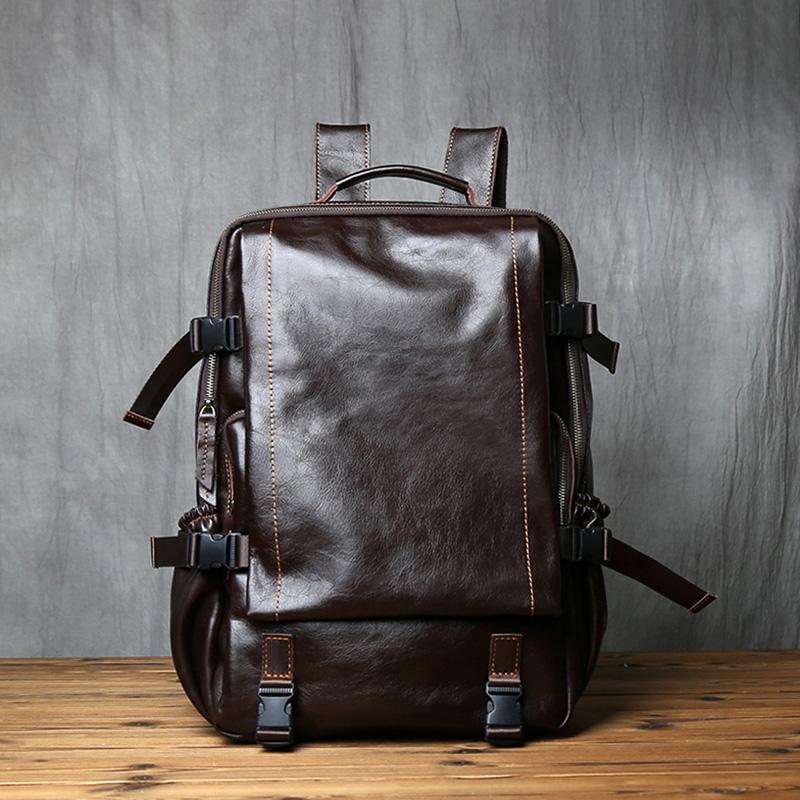 NZPJ Retro Genuine Leather Men Backpack Vegetable Tanned Top Layer Cowhide Backpack Large Capacity Travel Bag For 16 inch laptop
NZPJ Retro Genuine Leather Men Backpack Vegetable Tanned Top Layer Cowhide Backpack Large Capacity Travel Bag For 16 inch laptop